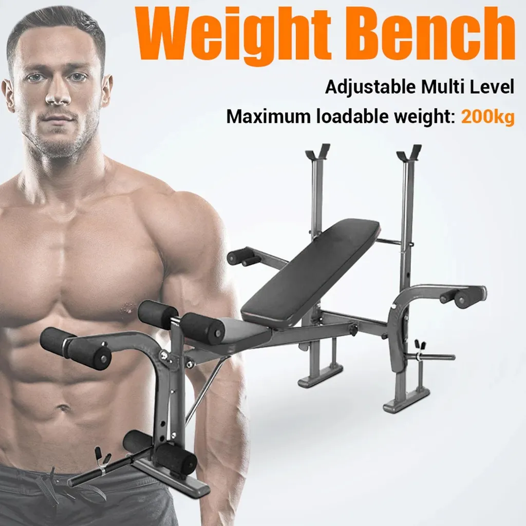 Appareil musculation corps complet avec kit développé couché noir robuste - 2