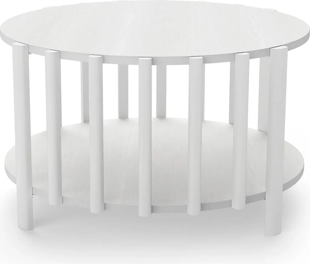 Petite table basse ronde bois pour gagner de l'espace dans le salon