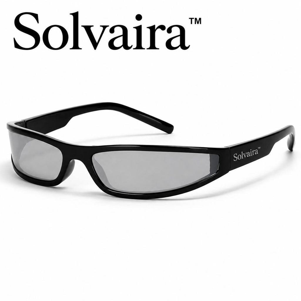 Solvaira Trendig Sonnenbrille Schwarz, UV400 Schutz, stylische Sommerbrille für Damen & Herren