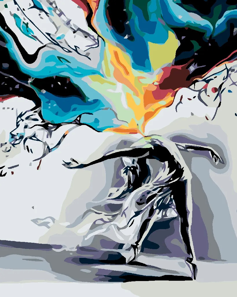 Zuty Peinture par numéros Danse dans la Tempête - 40x50 cm avec Châssis