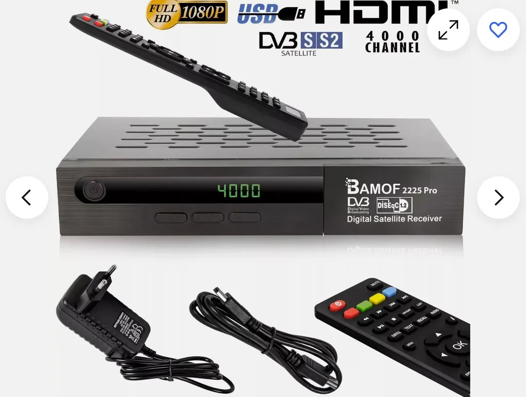 Récepteur Satellite Bamof 2225 PRO pour Chaînes Gratuites et RTI