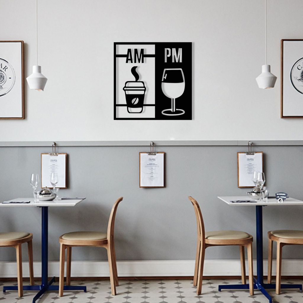 Wallity, Selection- ENZ1236, Schwarz, Sonstige Wohndekorationen, 52 x 52 cm, 100% Metall (Dicke: 1