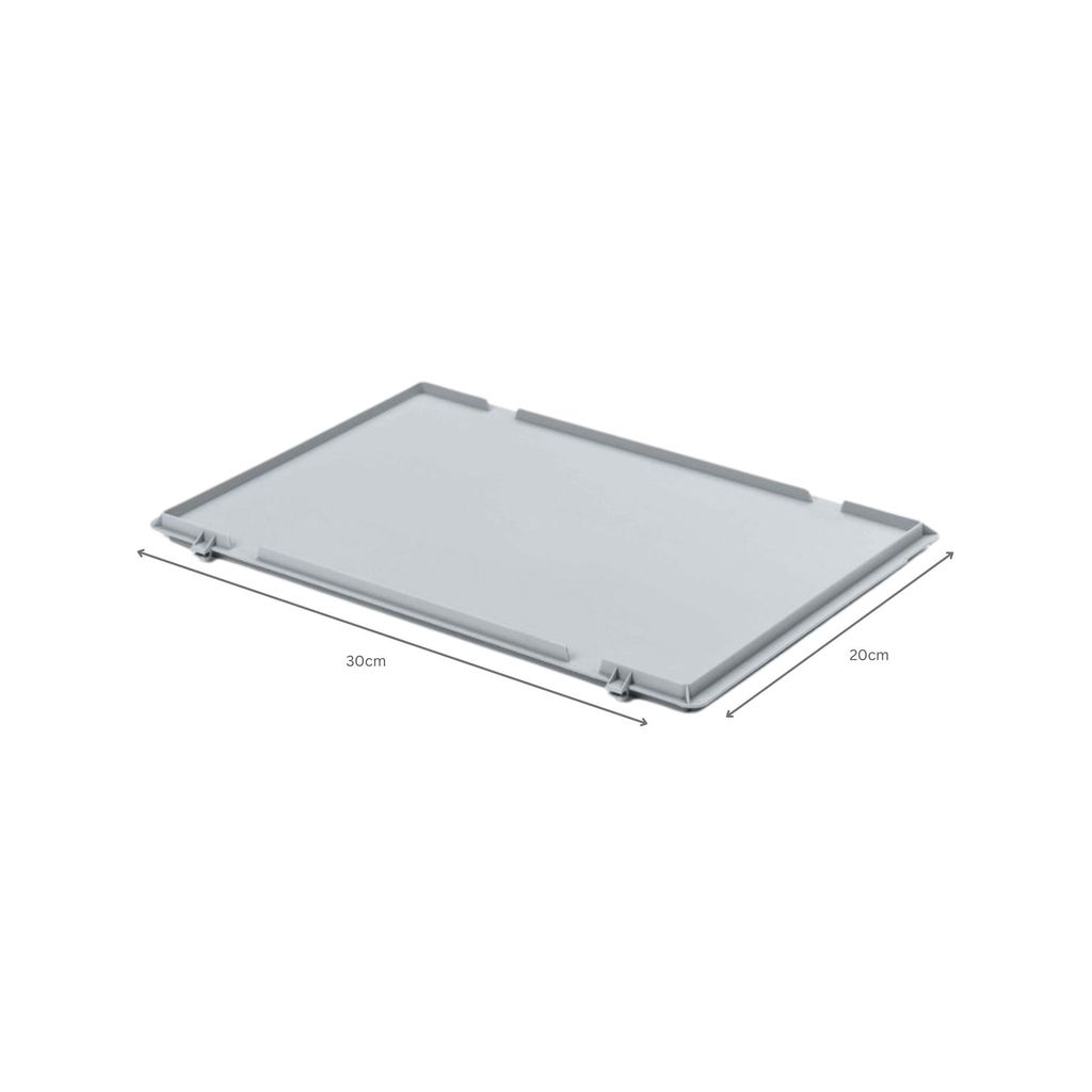Scharnierdeckel für Eurobehälter | HxBxT 2,7x20x30cm