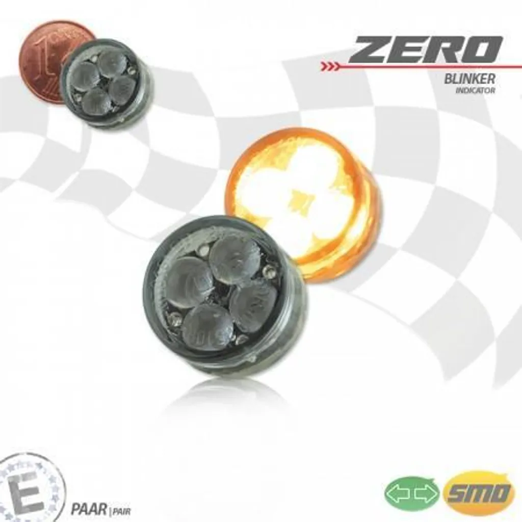 Paire de clignotants SMD Zero teintés à encastrer haute luminosité