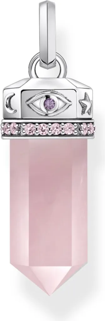 Pendentif en Quartz Rose pour Femme Idéal pour Cadeau Anniversaire Argent