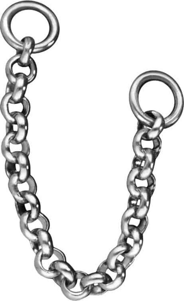 Chirurgenstahl Anhänger für Clicker ANKERKETTE Silber Kettenlänge: 35mm