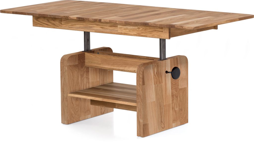 Couchtisch Höhenverstellbar Ausziehbar auf 160cm Eiche Produktbild 2