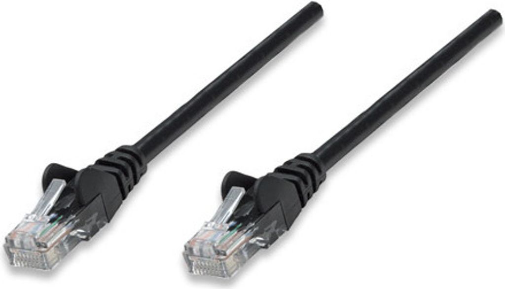 INTELLINET Patchkabel RJ45 U/UTP Cat6 7.50m Hebelschutz schw