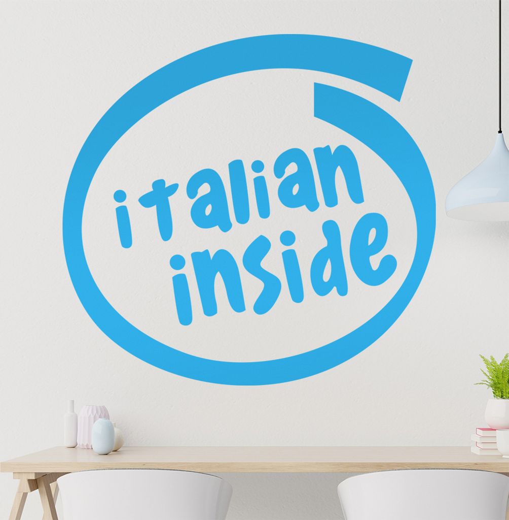 italien inside Wandtattoo in 6 Größen - Wandaufkleber Wall Sticker - Dekoration, Küche, Wohnzimmer, Schlafzimmer, Badezimmer
