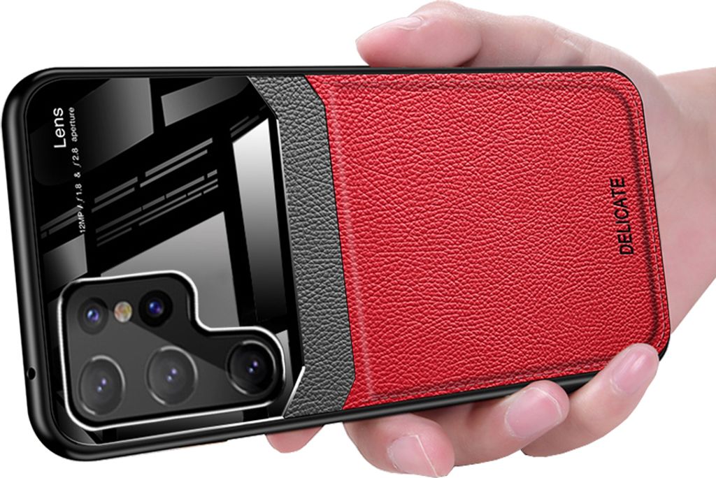 Galaxy S23 Ultra Hülle, TPU Stossfest Anti-rutsch Leder Produktbild 