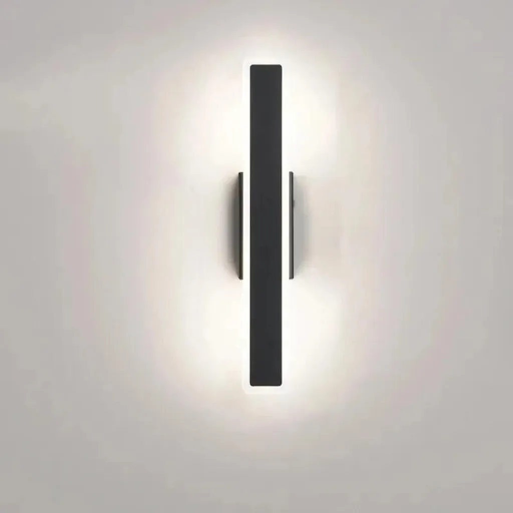 Éclairage mural intérieur LED noir 12W pour couloir et bureau moderne