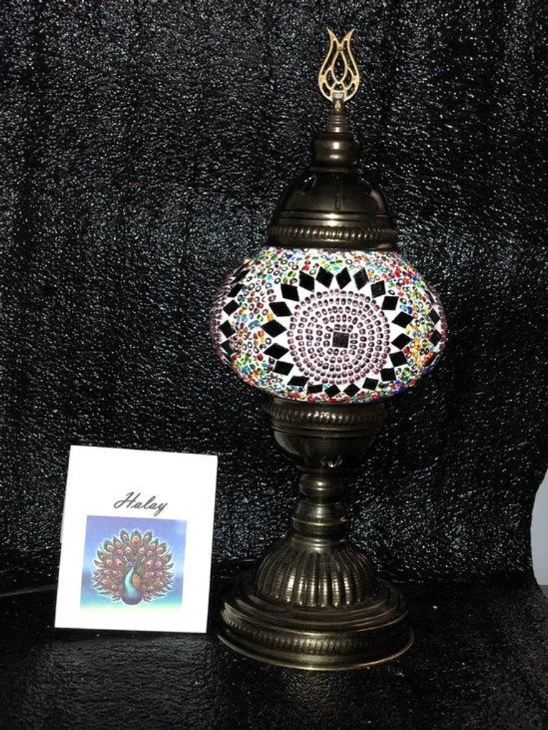 Veilleuse de Nuit Turque pour Chambre - Lampe de Chevet Orientale Multicolore