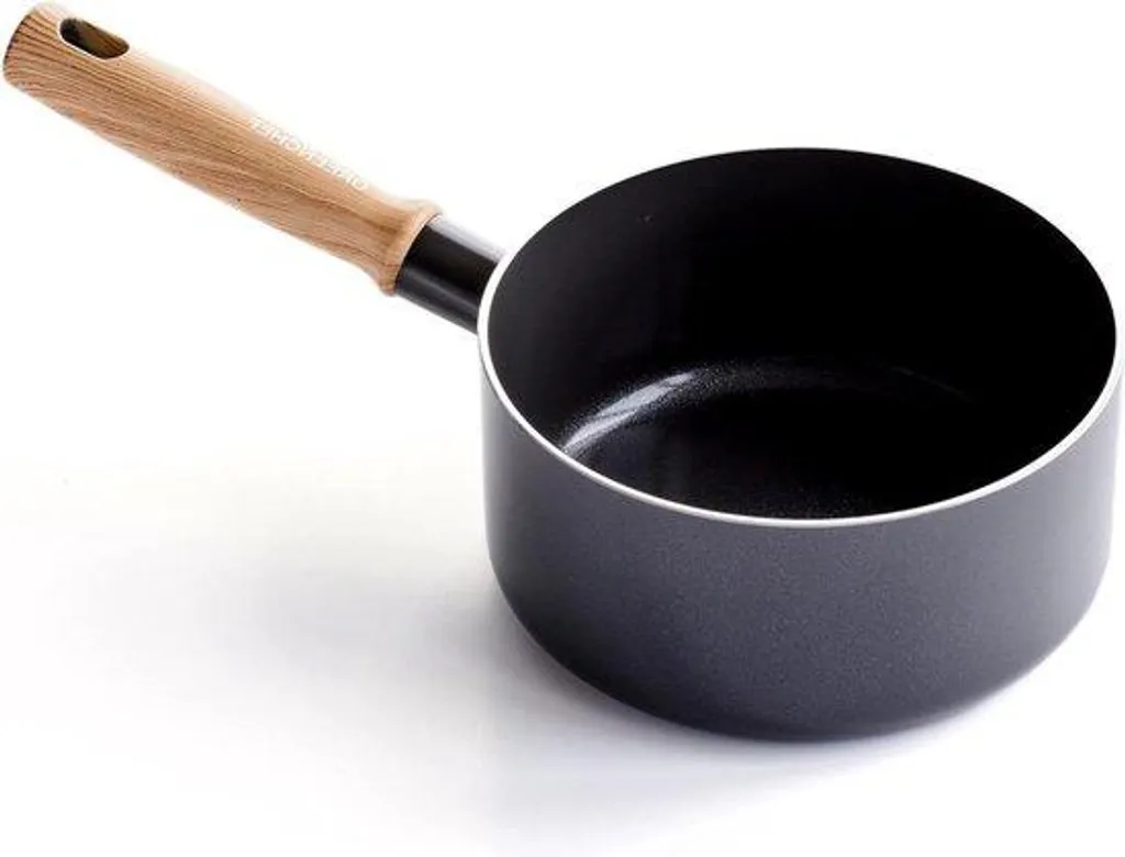 Casserole à lait céramique sans PFAS 2.1L induction et poignée bois chic