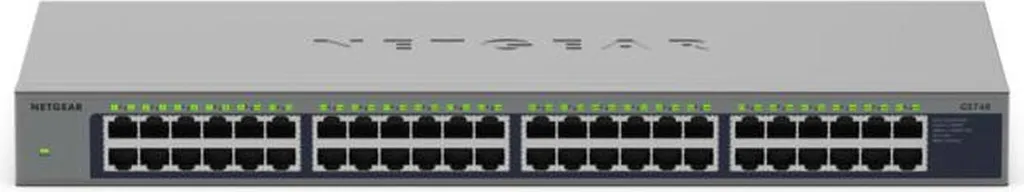 Netgear GS748 Switch Gigabit 48 ports non géré avec montage en rack 1U