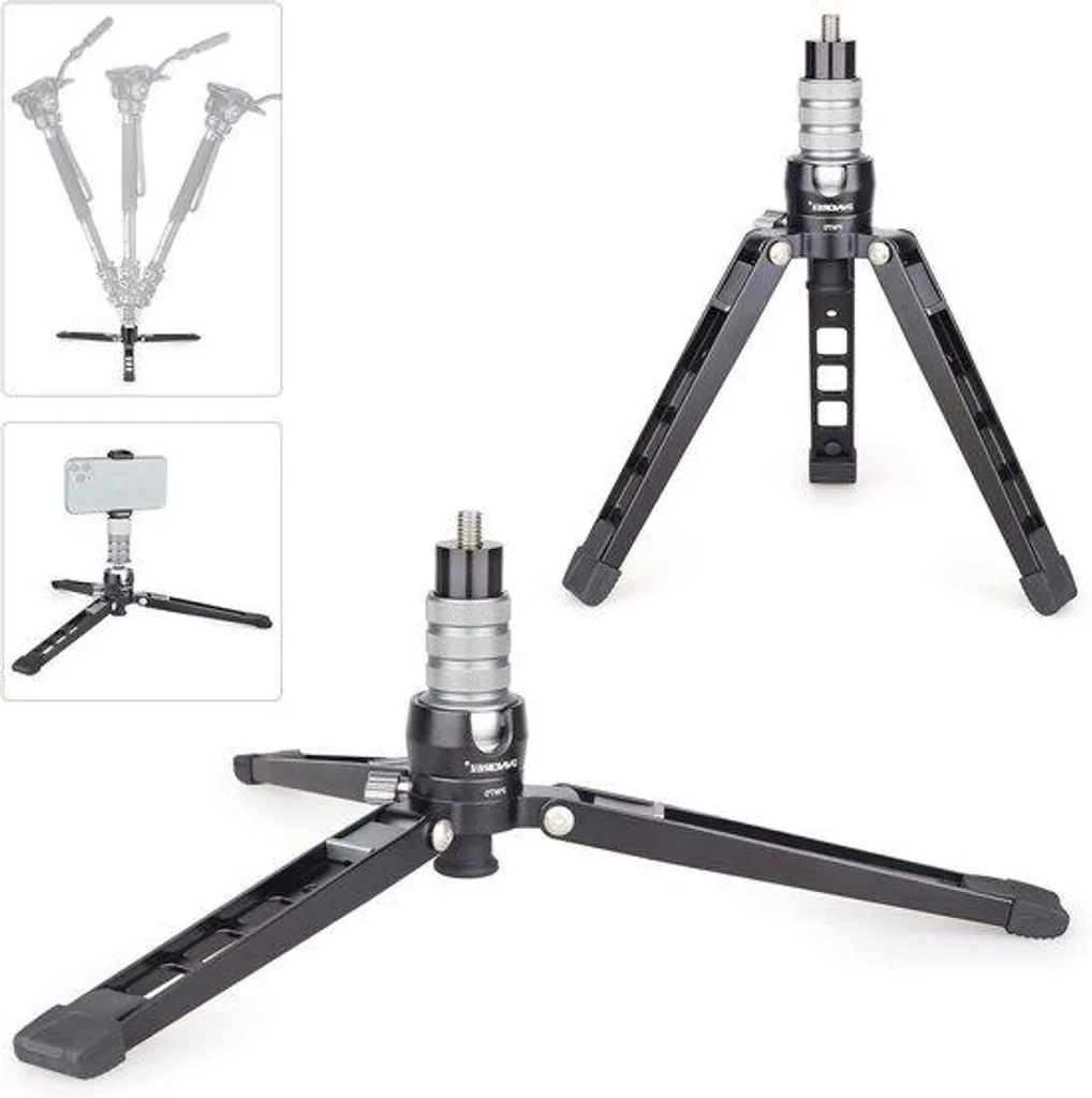 Support de caméra trépied robuste en alu avec fixation smartphone incluse