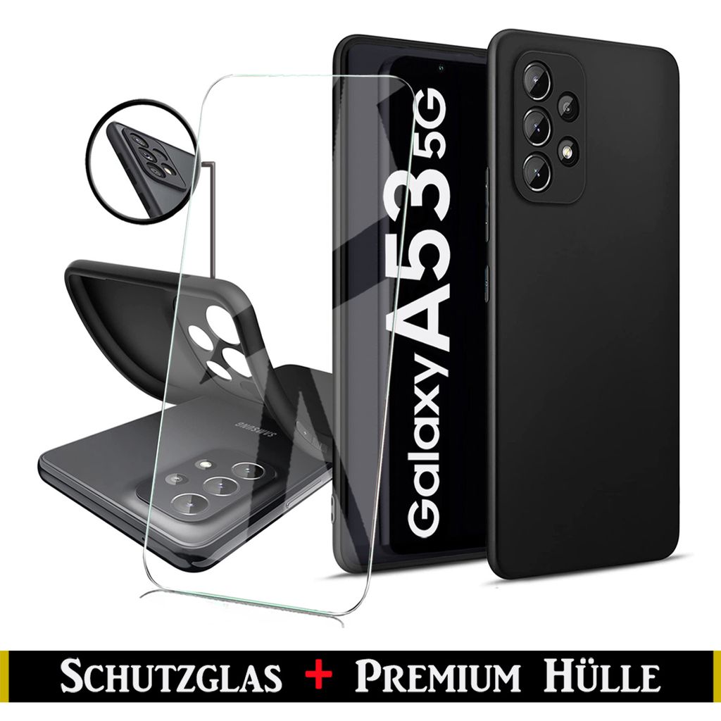Für Samsung Galaxy A53 5G Silikon Schwarz