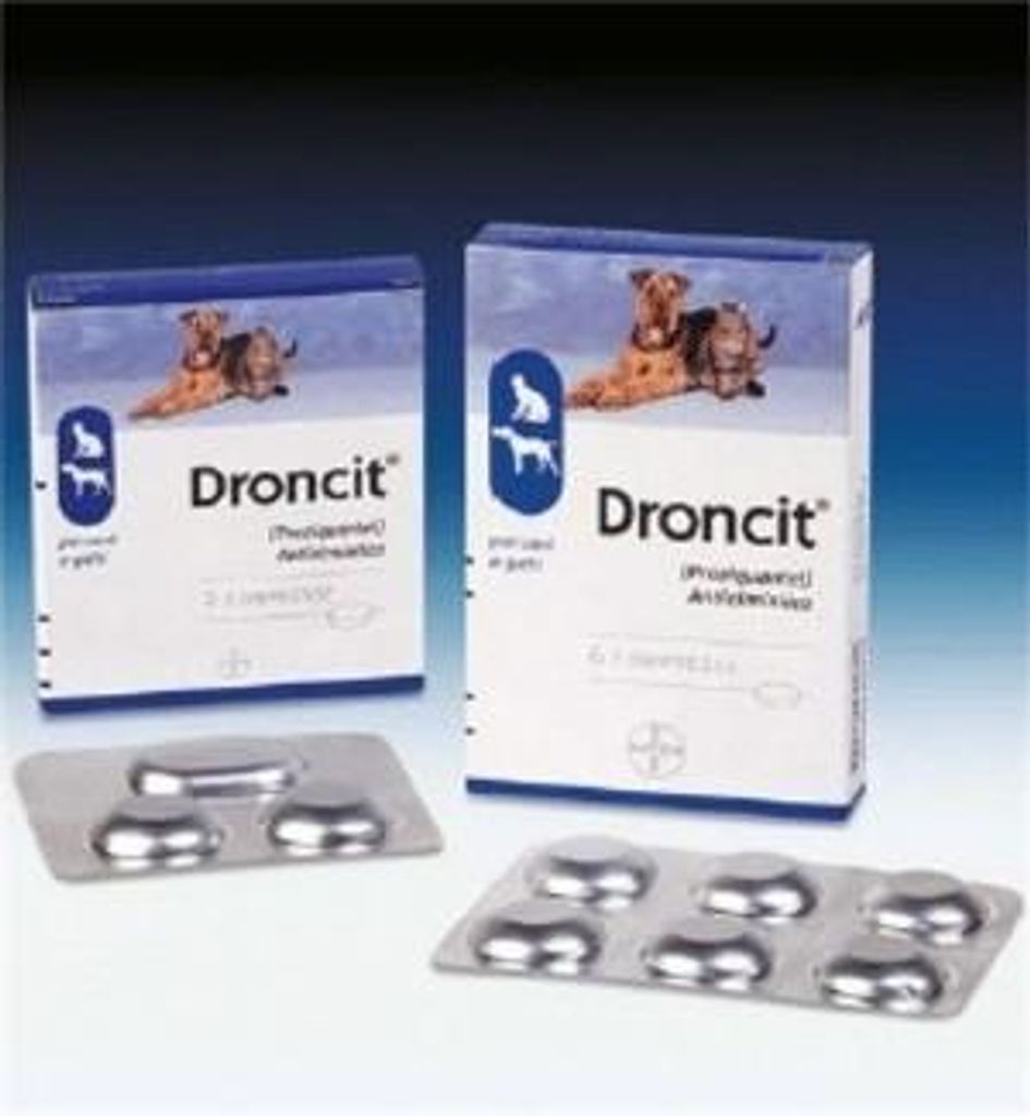 Droncit 50 mg, voor honden en katten, 2 tabletten Productafbeelding 