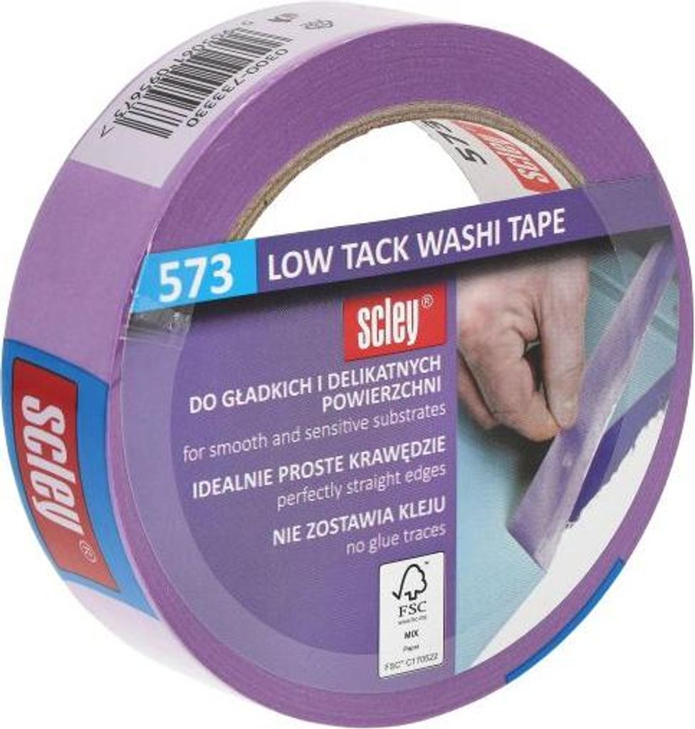 Jemná malířská páska Washi / maskovací páska 30 mm x 33 m Obrázek produktu 
