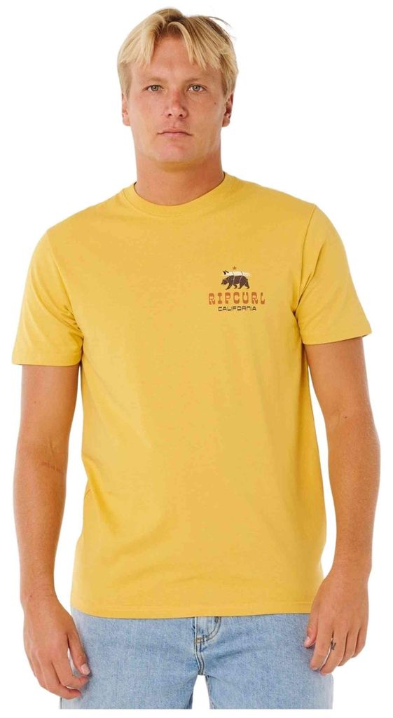 Rip Curl Desti Animals Kurzarm-t-shirt Gelb L Mann Gelb L Produktbild 