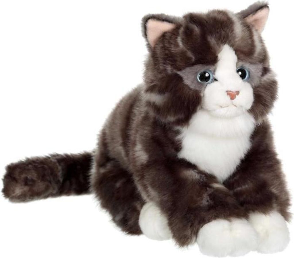 Plüschtier Katze, Gipsy Toys Mimiz, 28cm, Grau, Weiche Liegende Plüschkatze