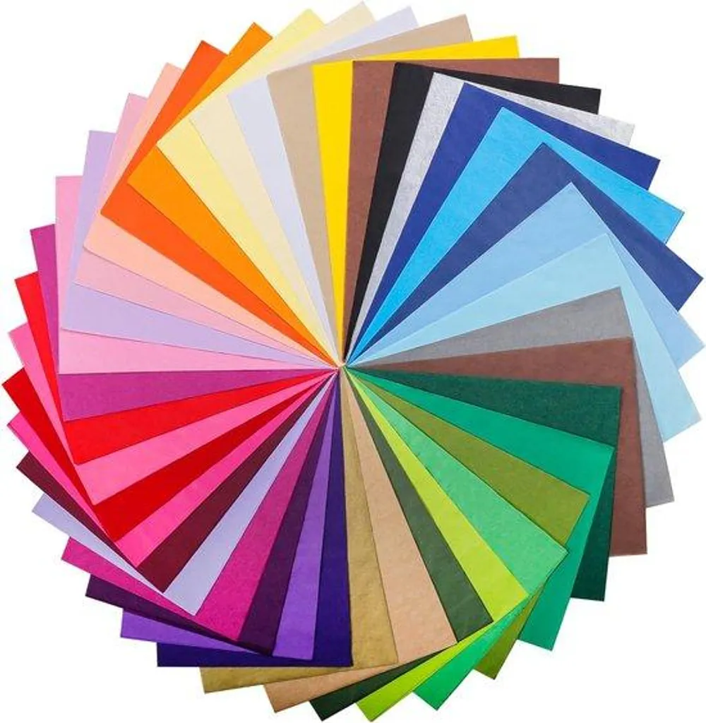 Papier non tissé et crépon multicolore résistant pour travaux manuels