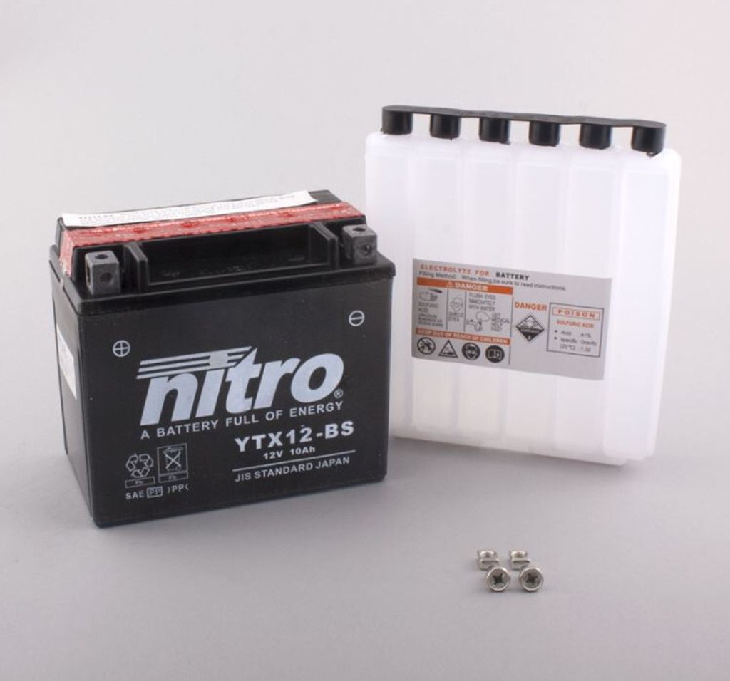 Baterie Nitro YTX12-BS 10AH MF Obrázek produktu 