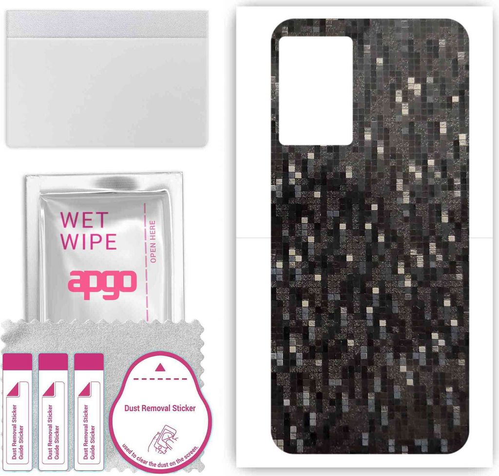 apgo Rückseite Schutzfolie, Skin, kompatibel mit Cubot X50, Hinten Displayschutzfolie aus Vinylfolie, kratzfest, einfache Montage - Carbon Black P...