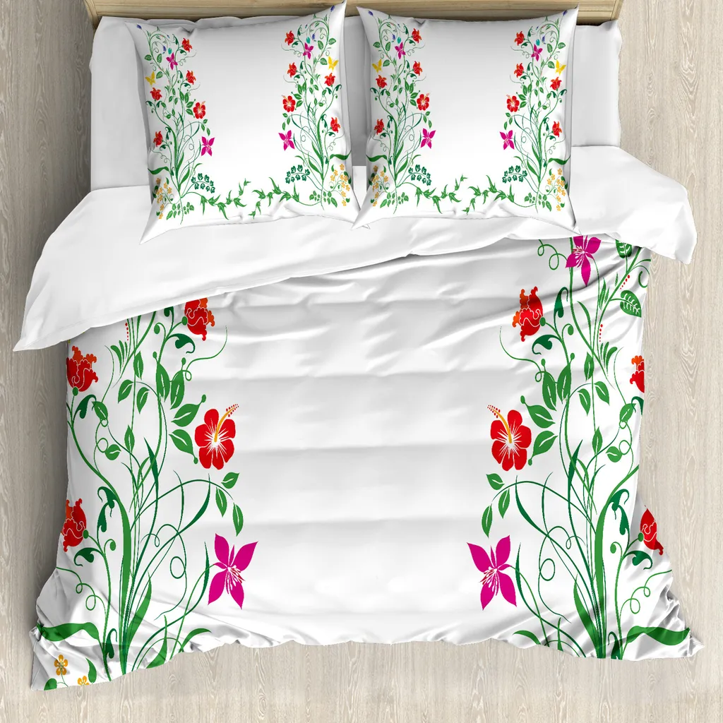 Sacco Piumino Floreale ABAKUHAUS 155x220: Risveglio in Natura