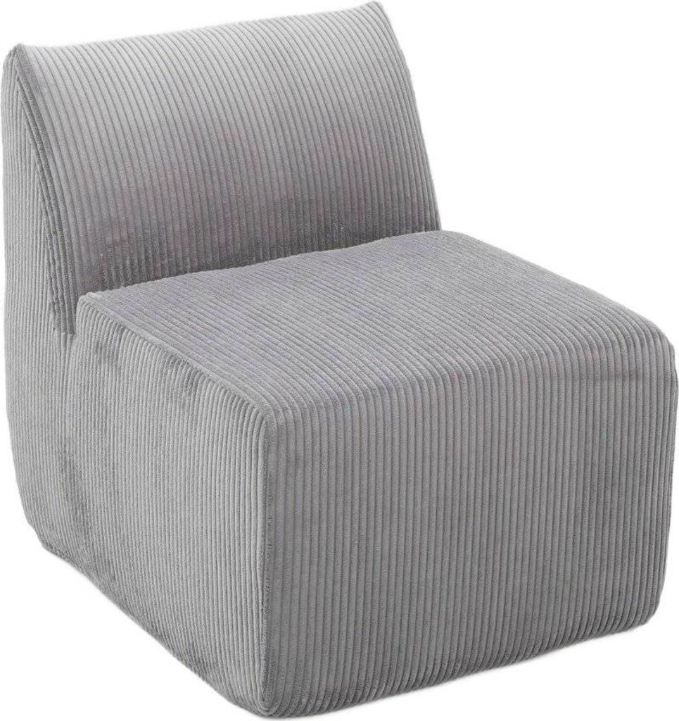 HOMLA Fotel modułowy SVELA szary sztruksowy 59,5x80x62 cm Zdjęcie produktu 