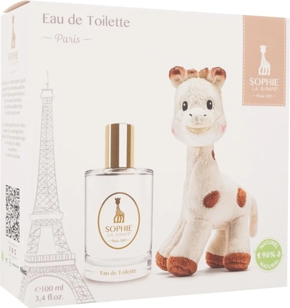 Sophie La Girafe Eau de Toilette 100ml avec Peluche pour Bébé et Enfant