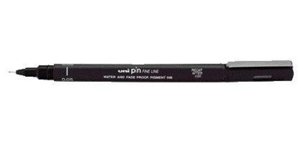 Stylo feutre noir Uni-ball Pin 005 encre pigmentée indélébile lot de 12