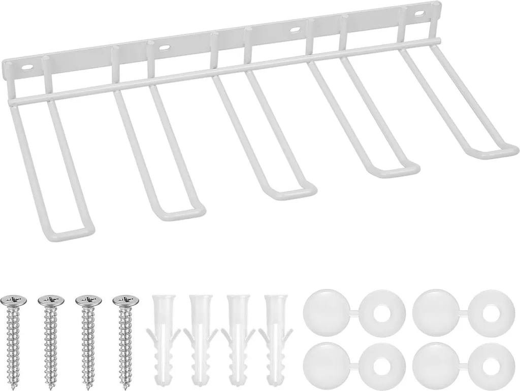 Porta Utensili da Muro Bianco 4 Posti | Sistemazione Garage Facile
