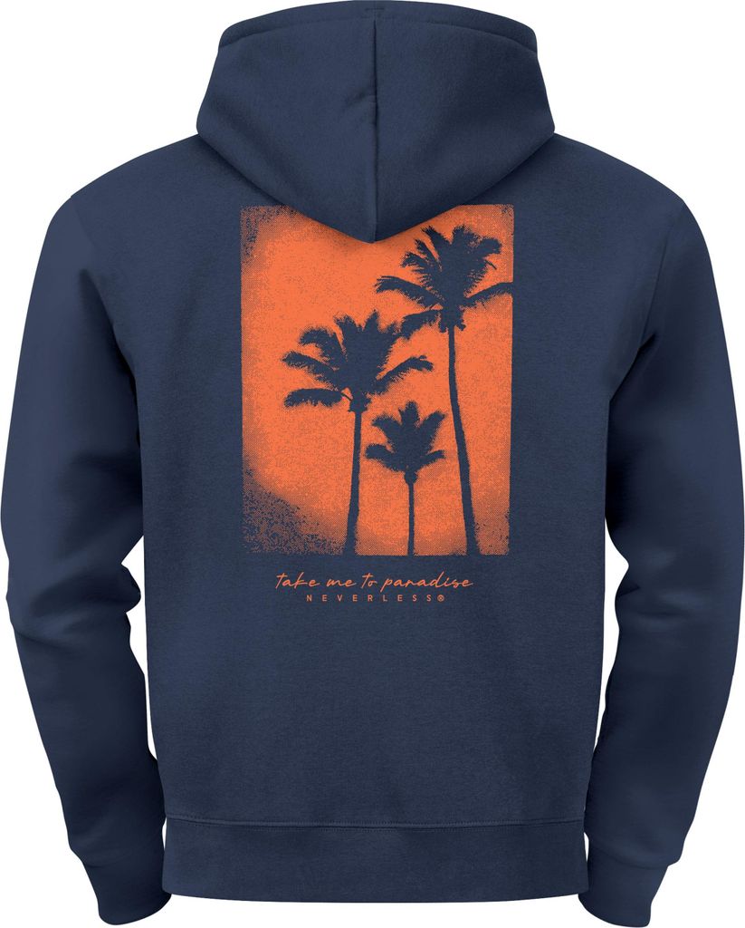 Herren Hoodie Palmenmotiv | Neverless Take Me to Paradise Design Summer Vibes Streetwear Männer Fashion Neverless