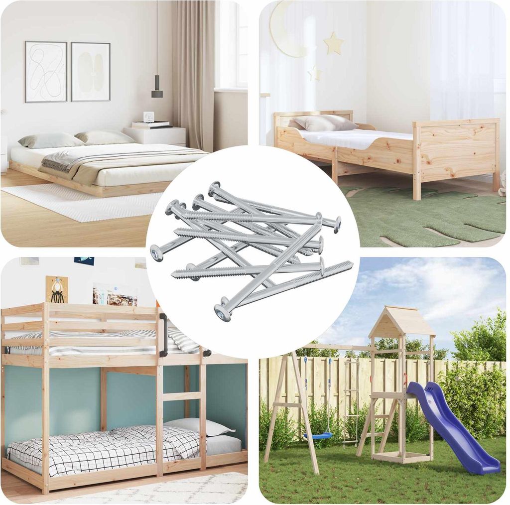 vidaXL Schraube 12 pcs Silber M6 x 85 mm Stahl