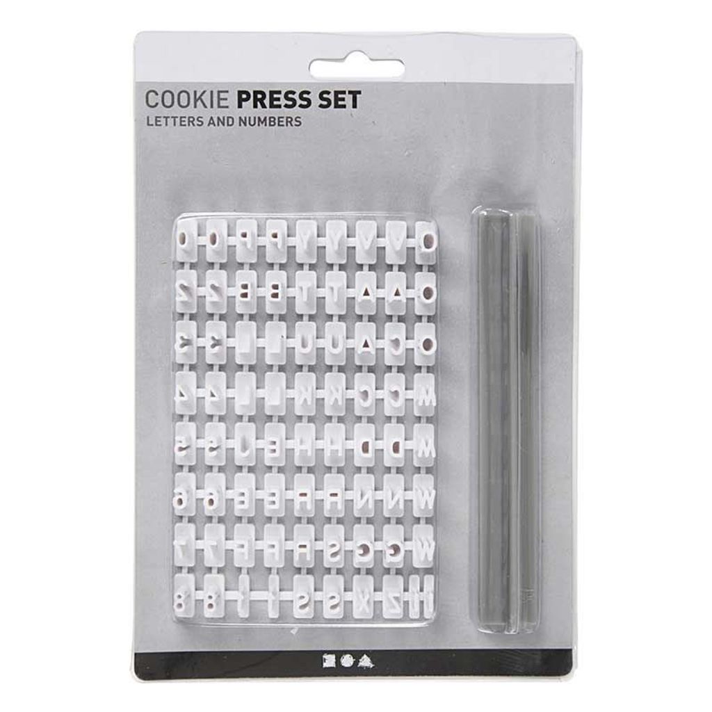 Stempelset Rubber Letters en Cijfers Wit Image du produit 