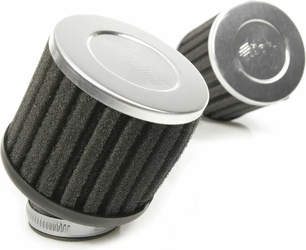 Mousse de filtre à air de compétition 39mm 30° Polini Air Box bleu sport