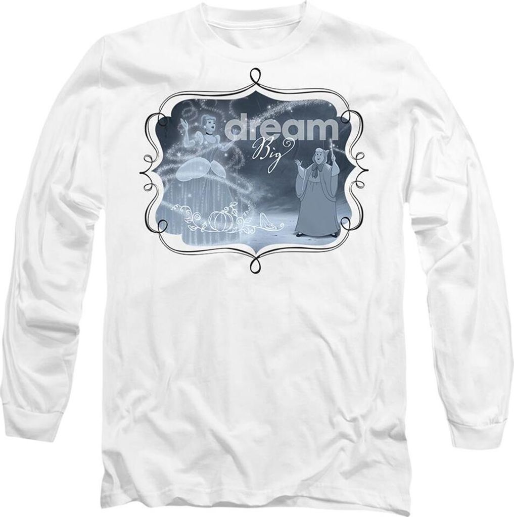 Cinderella - "Dream Big" T-Shirt für Herren/Damen Uni TV14550 (M) (Weiß)
