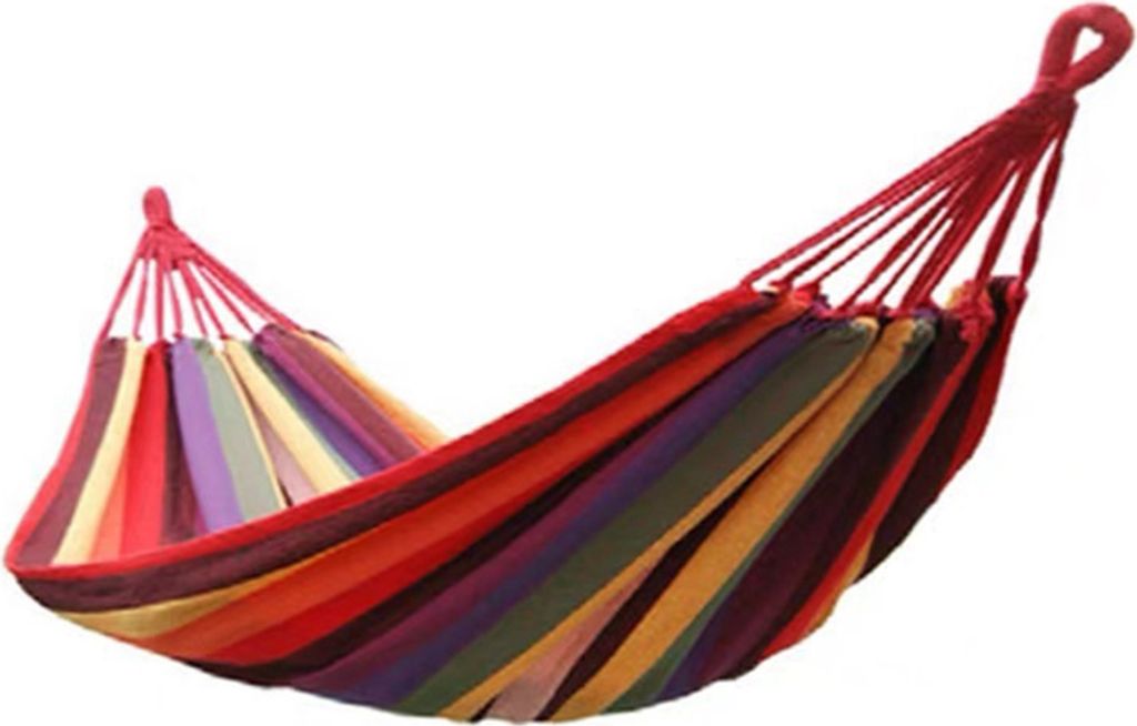 Tragbare drinnen / draussen haengende Garten Leinwand Haengematte Leinwand Bett Camping haengende Veranda Hinterhof Schaukel Stuhl Reisen