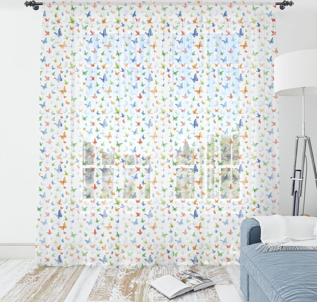 ABAKUHAUS Schmetterlinge Wandteppich, Schmetterlinge Tier Clipart Umwelt Design Freudiges Design Cartoon Tropen, Wohnzimmer Schlafzimmer seidiges ...