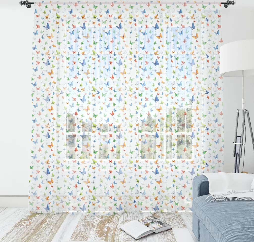Decorazione Parete Tropicale - Arazzo Farfalle ABAKUHAUS 135x274