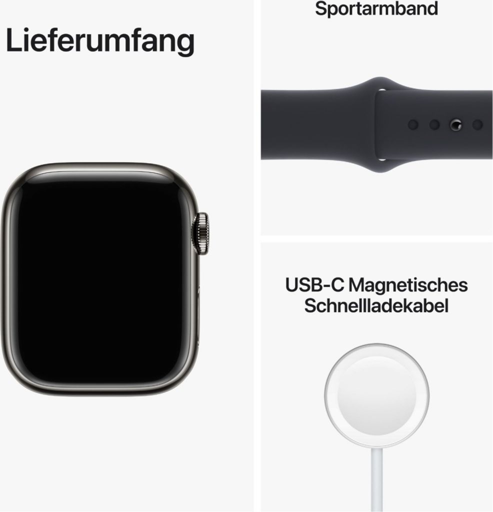 Apple Watch Series 8 41mm (A2773) Graphite Stainless Produktbild 6