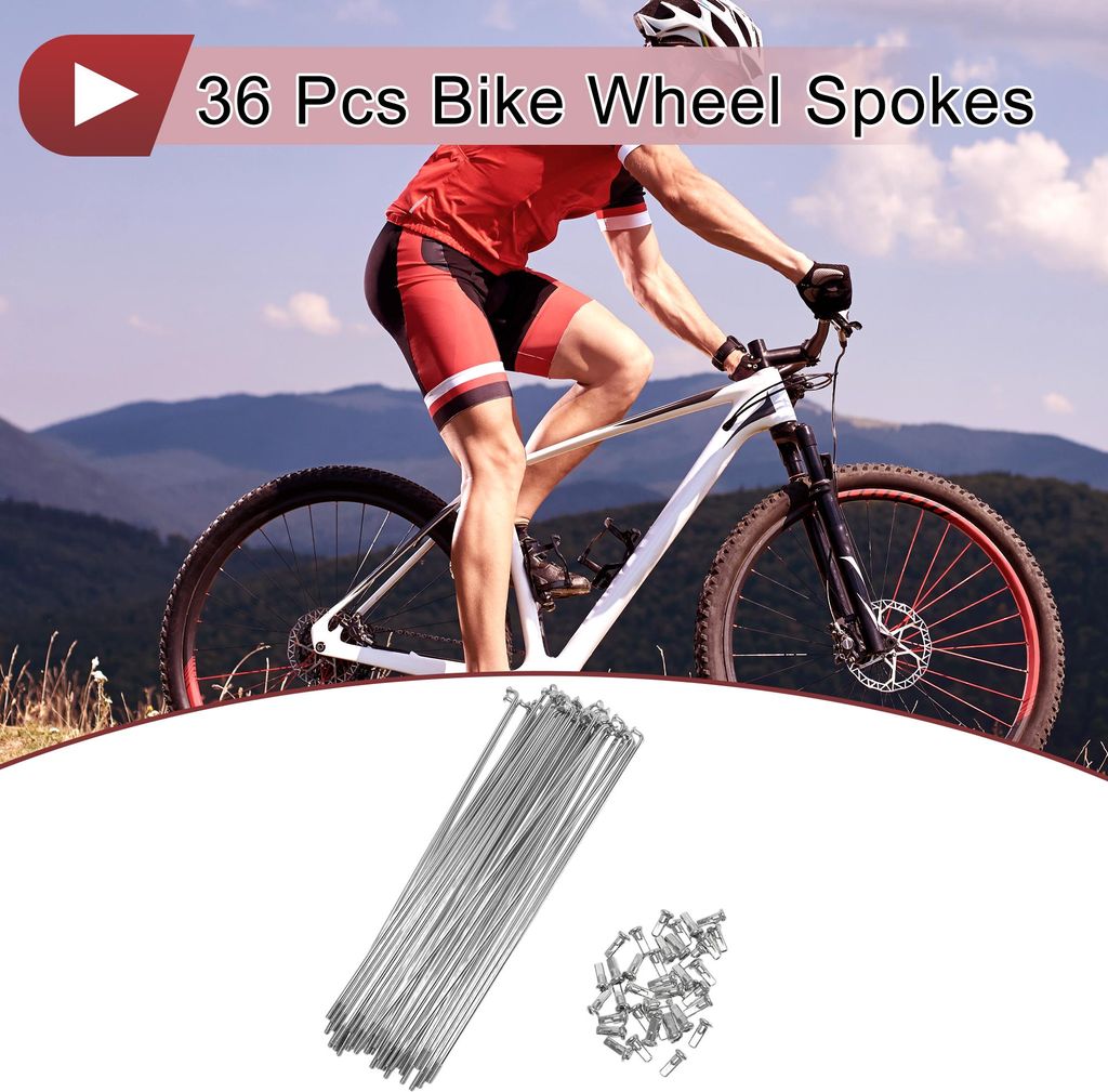 36 Set 12G Fahrradspeichen 195mm Fahrradspeichen 45 Stahl Produktbild 