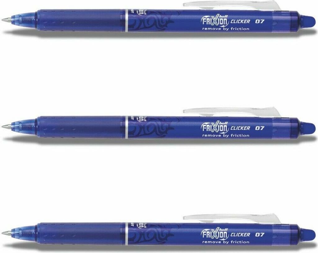 Pilot Frixion Clicker  0.7 Tintenroller blau 3er-Set Produktbild 