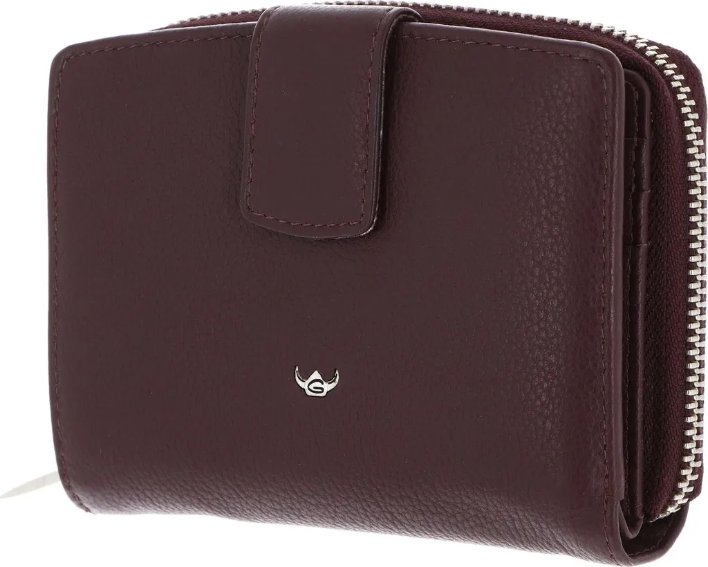 Golden Head Pelle portafoglio Madrid RFID Protect Billfold Coin Wallet Amarone viola scuro