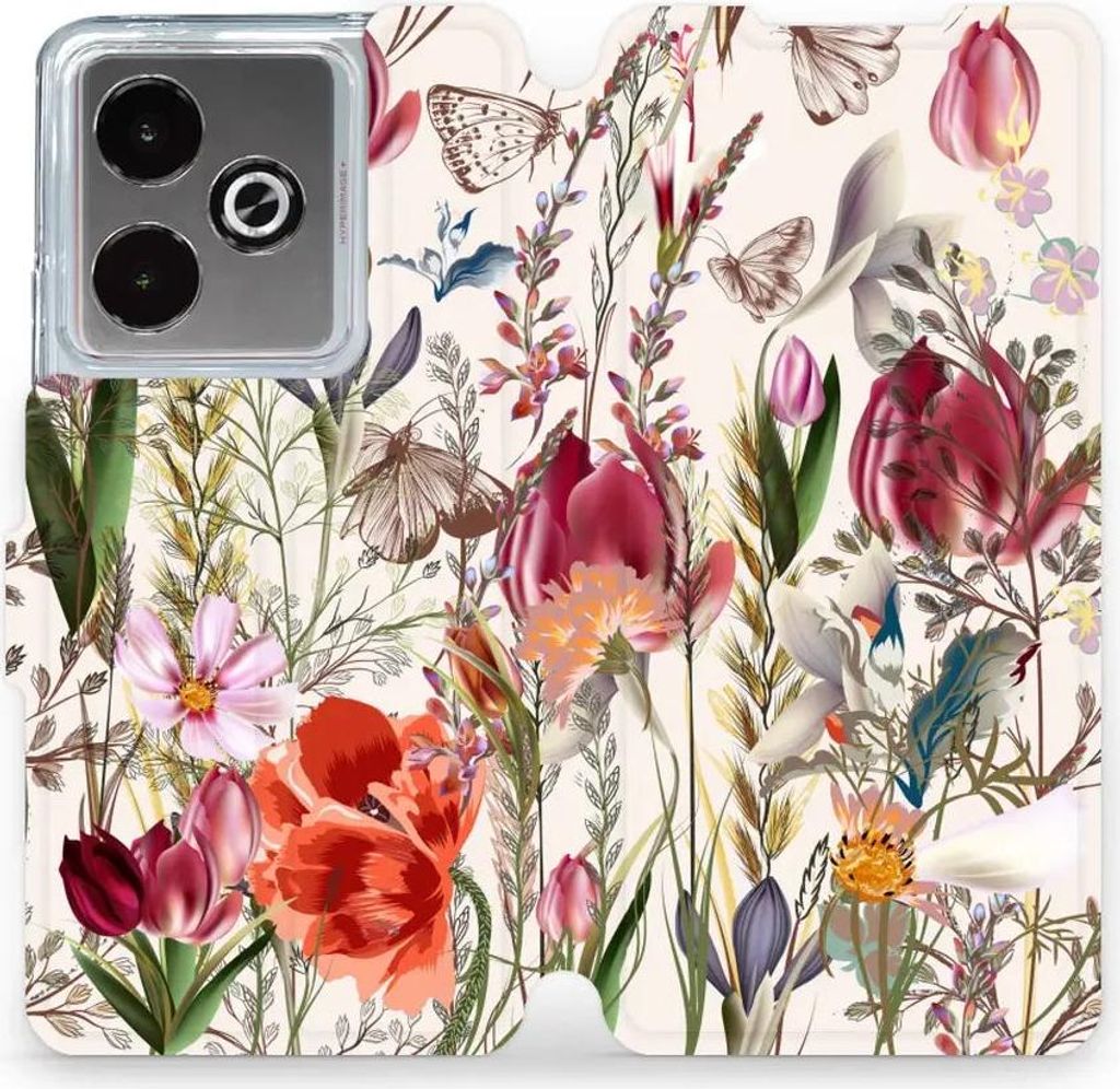 Handyhülle mit klappe für Realme GT 7, Mobiwear Book, Blumenstrauß