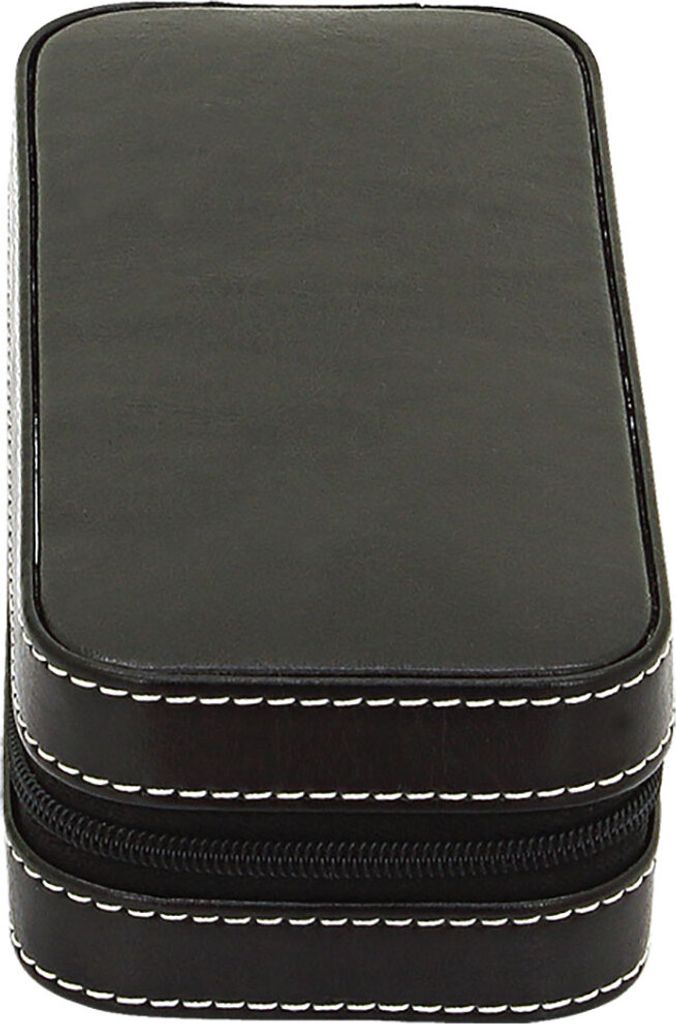 Friedrich Lederwaren RV-Uhrenetui, Bond, Feinsynthetik, 2Uhren, schwarz 20110-2