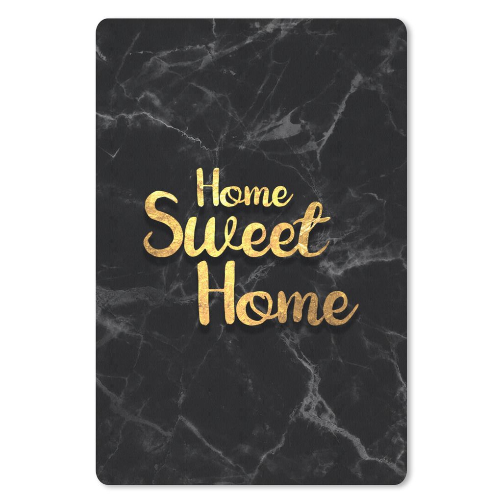 MuchoWow® Mauspad Mousepad Zitat - Zuhause - Marmor - Gold Produktbild 