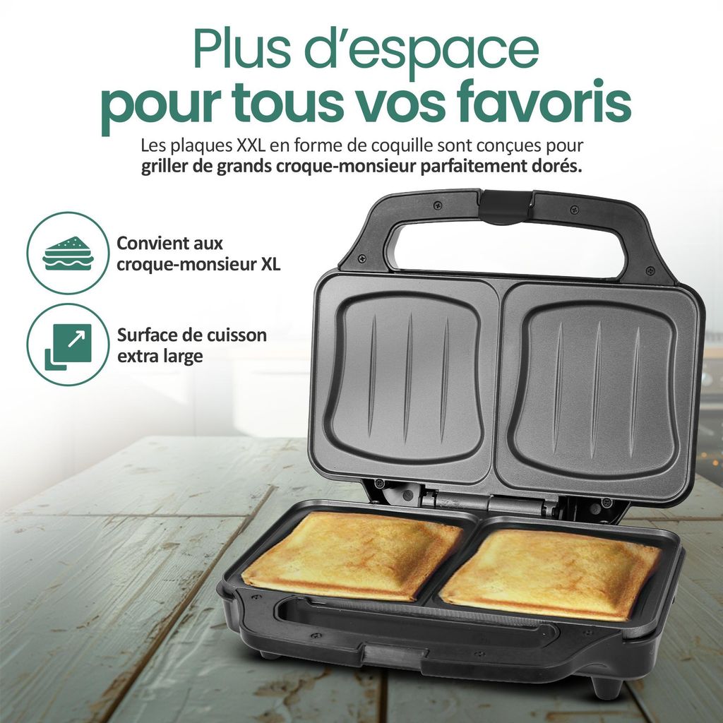 Emerio Appareil à sandwich XXL – Pour 2 sandwichs – Sans Image du produit 