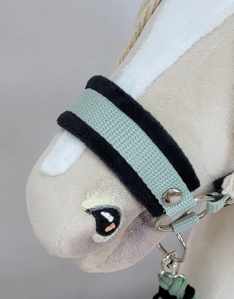 Cavezza Luxury Hobby Horse A3 Salvia & Black Fur | Edizione Limitata - 2