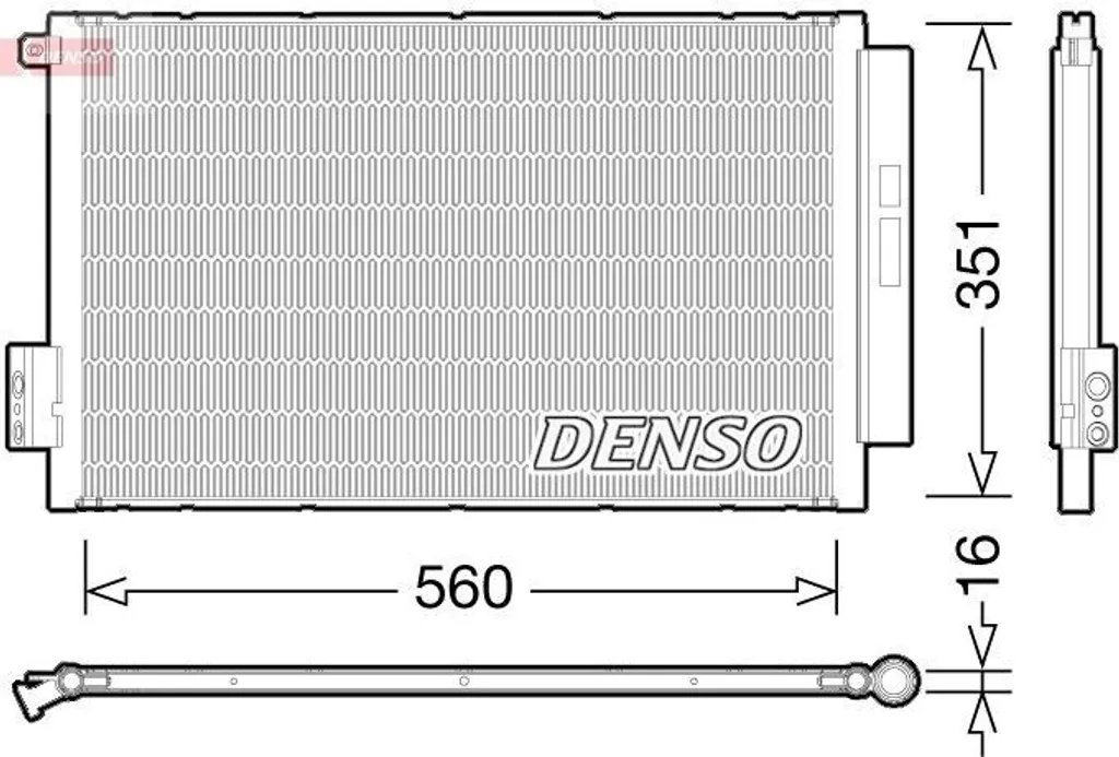 Condenseur Climatisation pour Fiat 500L DENSO DCN09043 Réparation OE